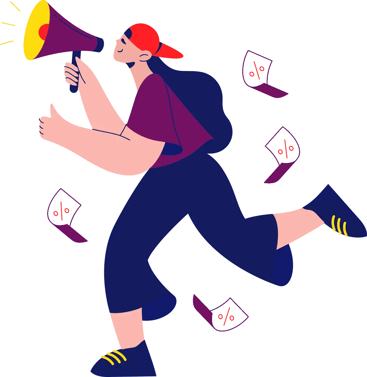 Person with megaphone
